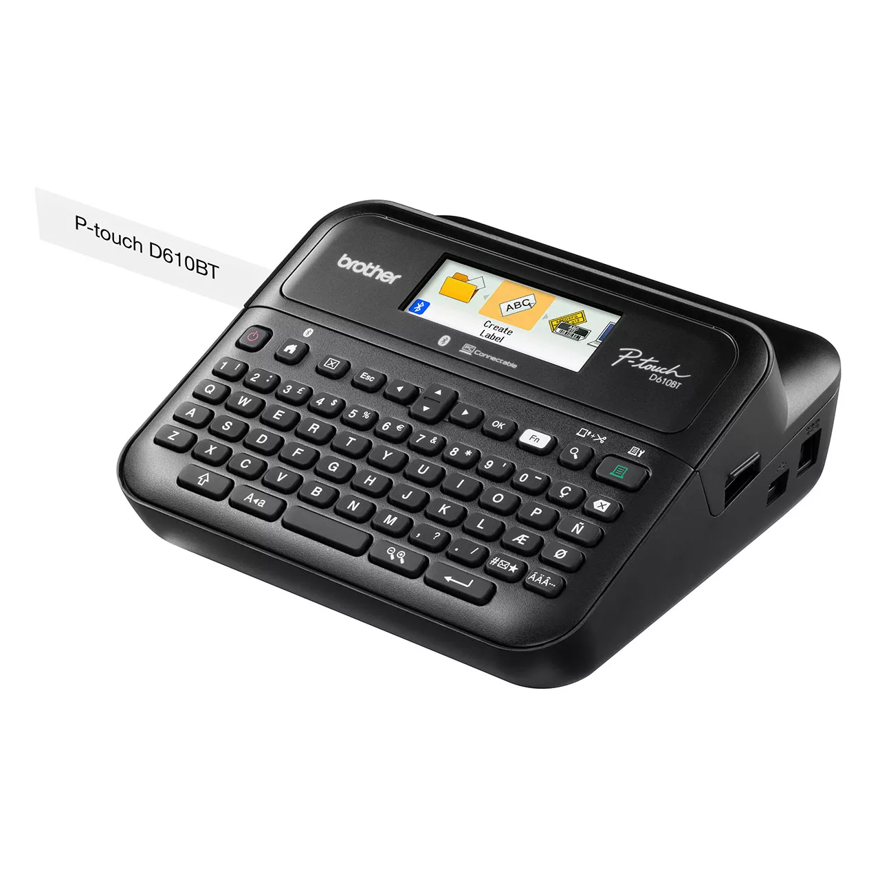 Brother PT-D610BT Label Printer (Label Maker) Left Side View