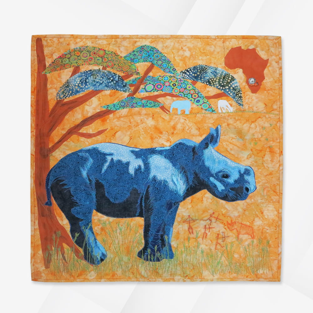 Fighting for Survival Rhino Quilt 2021