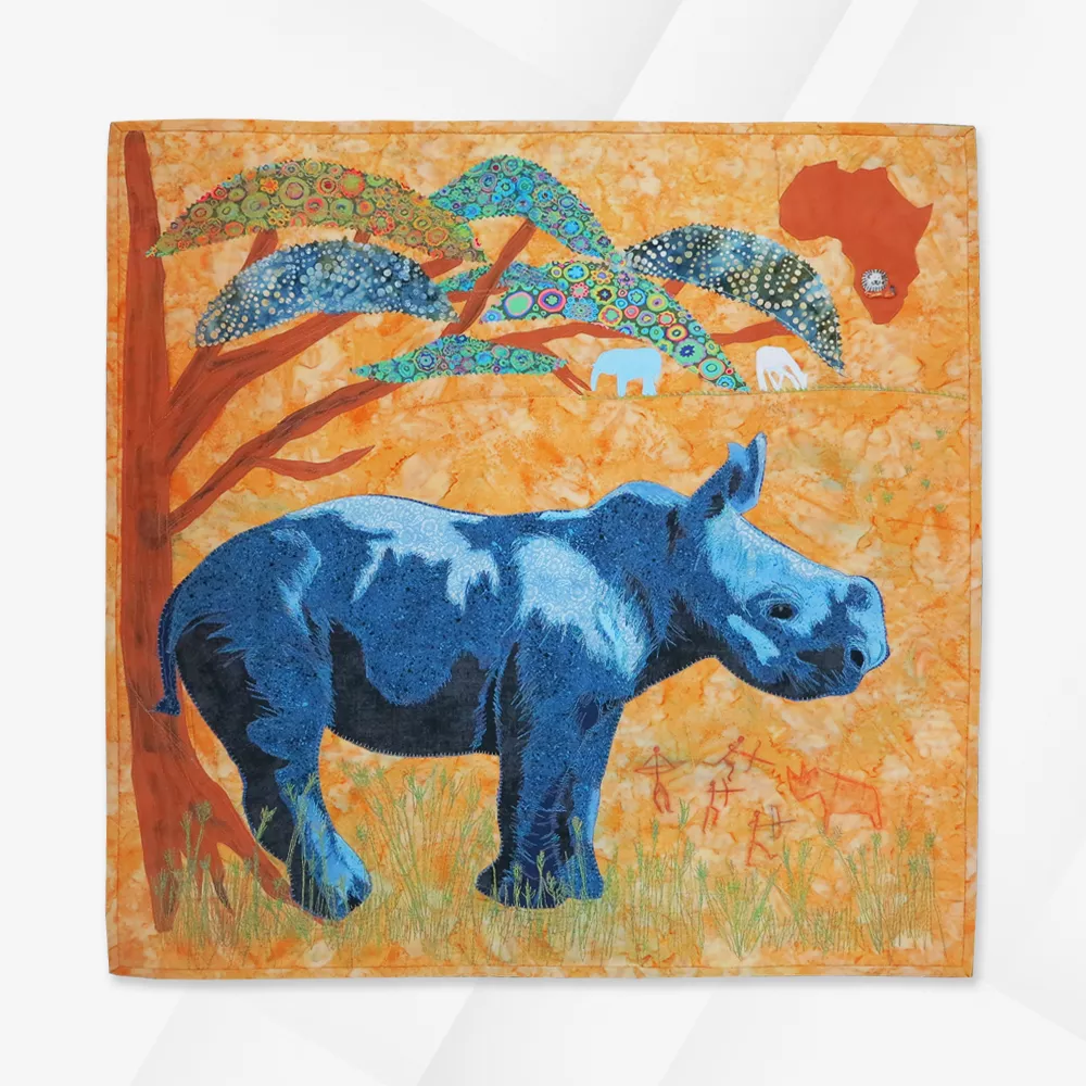 Fighting for Survival Rhino Quilt 2021