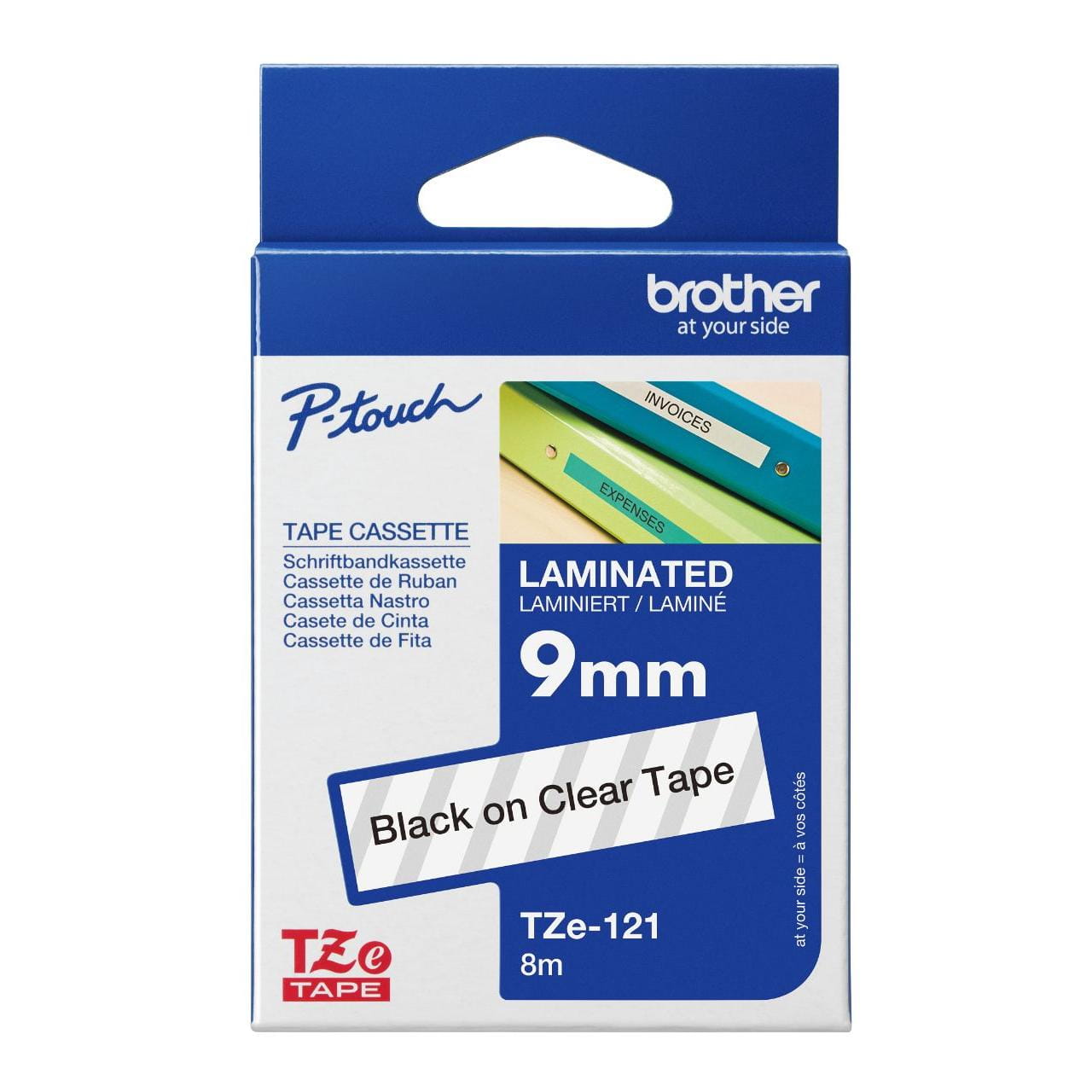 Brother Tze-121 Genuine Label Printer (Label Maker) Tape 1